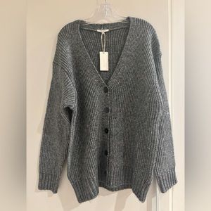 Z Supply Gray Ribbed Cardigan